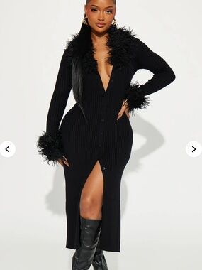 Fashion Nova True Royalty Faux Fur Cardigan